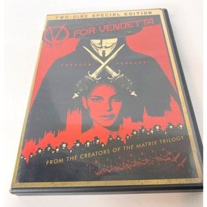 V for Vendetta  Horror Thriller Movie DVD 2 Disc Special Edition Natalie Portman